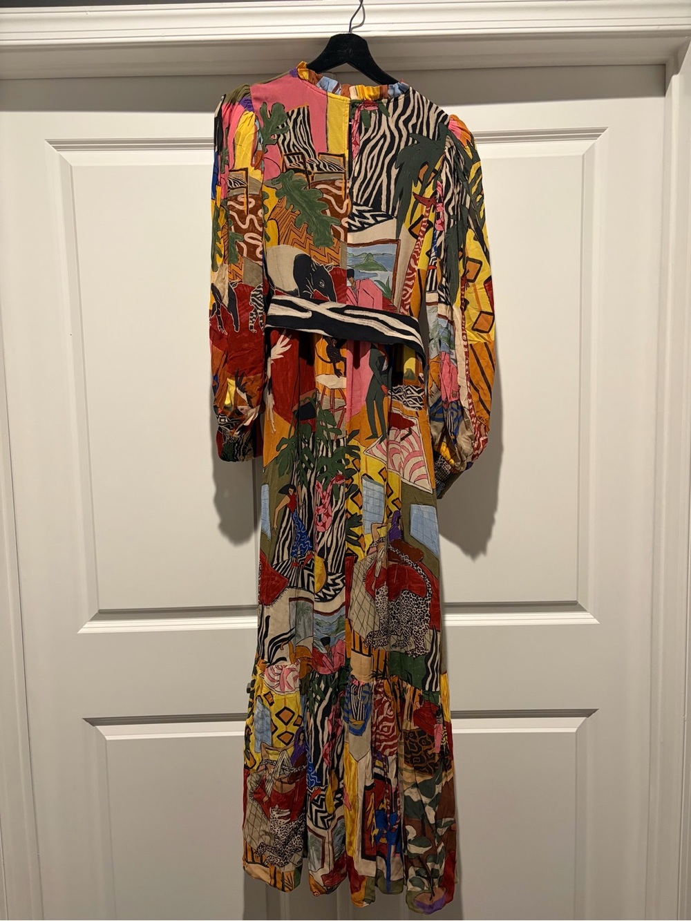 FARM Rio Multi-Color Abstract Patchwork Maxi Dress - Picture 3 of 4